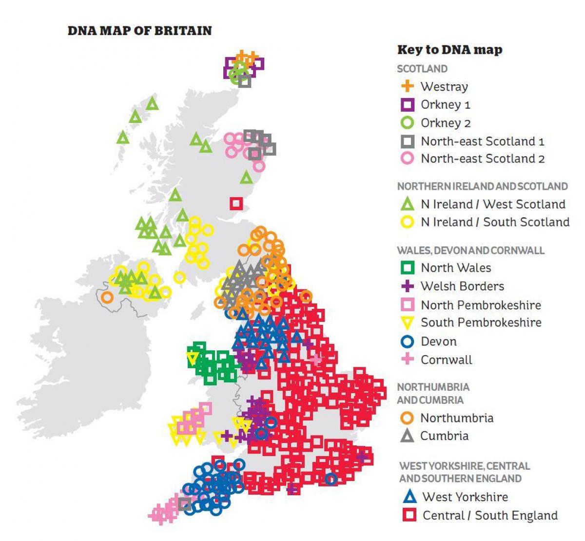 genetic map of Britain