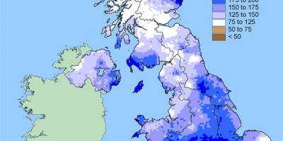 Map of UK flood