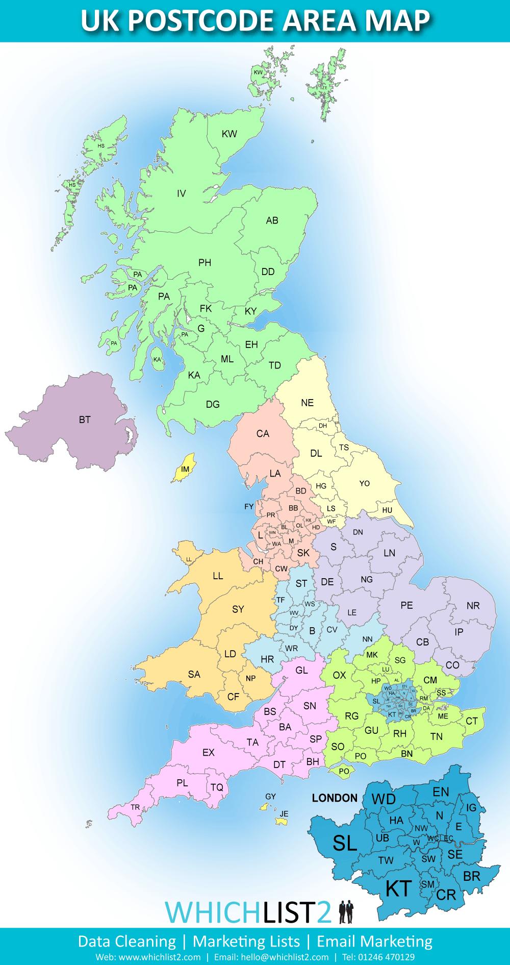 Uk Postcode Map Uk Postcode Area Map Northern Europe Europe 4496