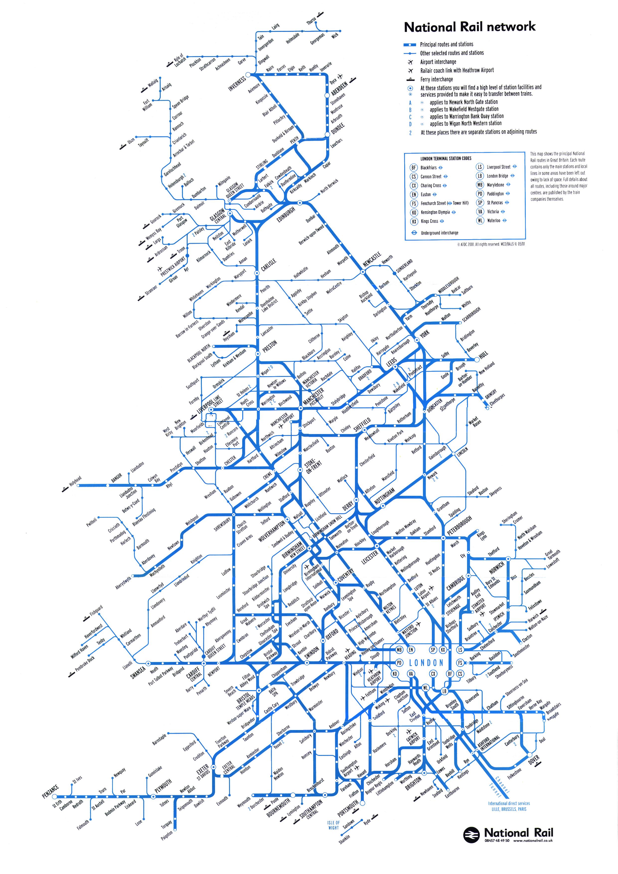 Uk Rail Network Map 