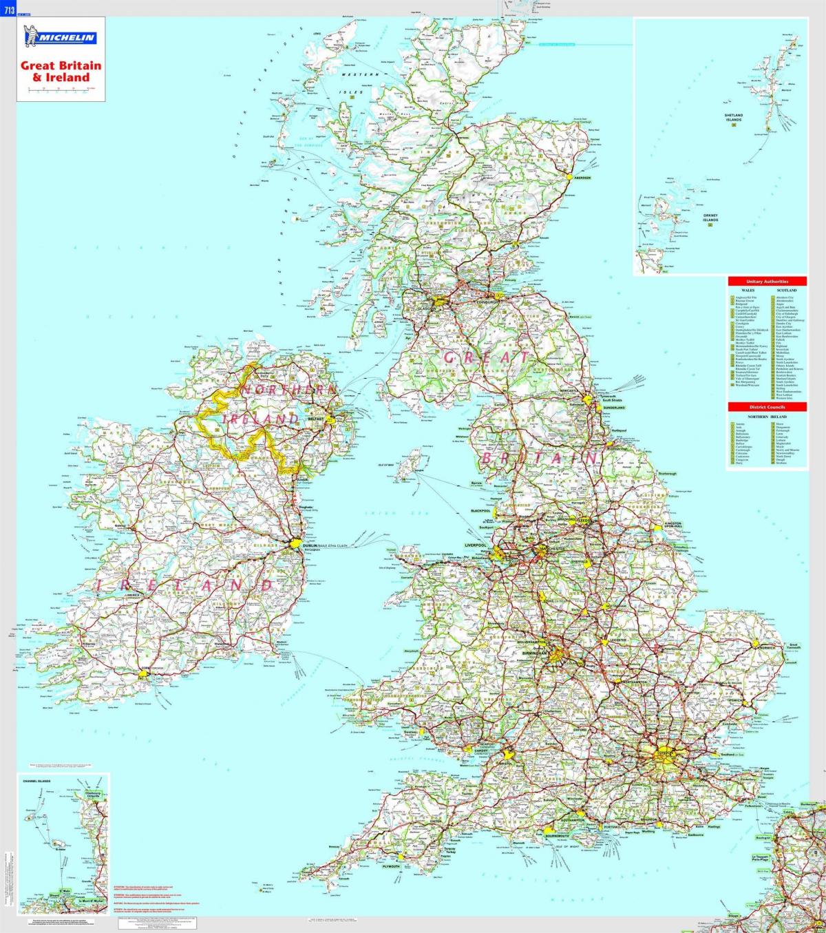 map of UK driving