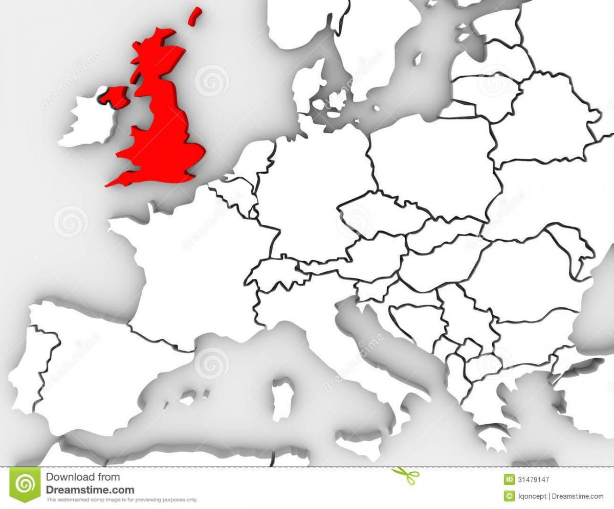 map of Great Britain and europe