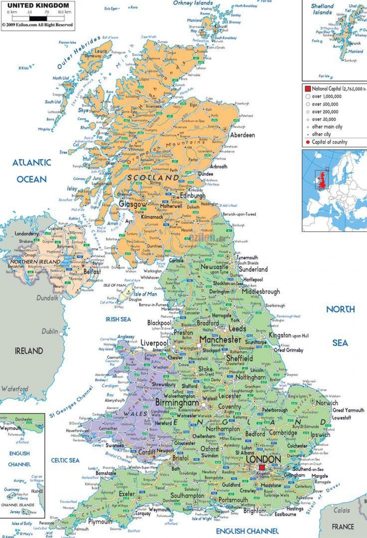 The Map Of Great Britain
