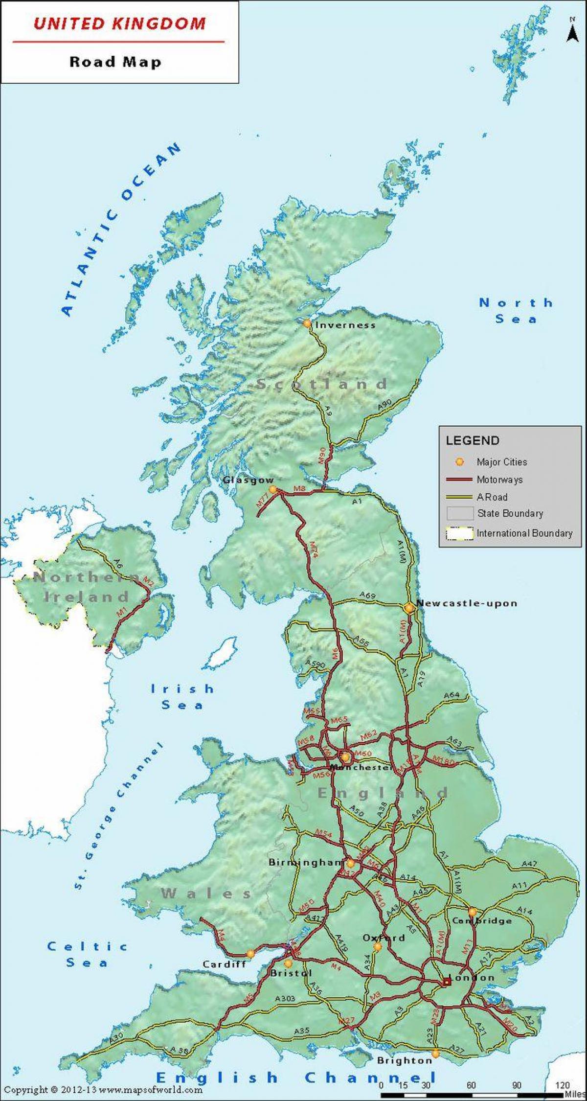 motorway network map UK
