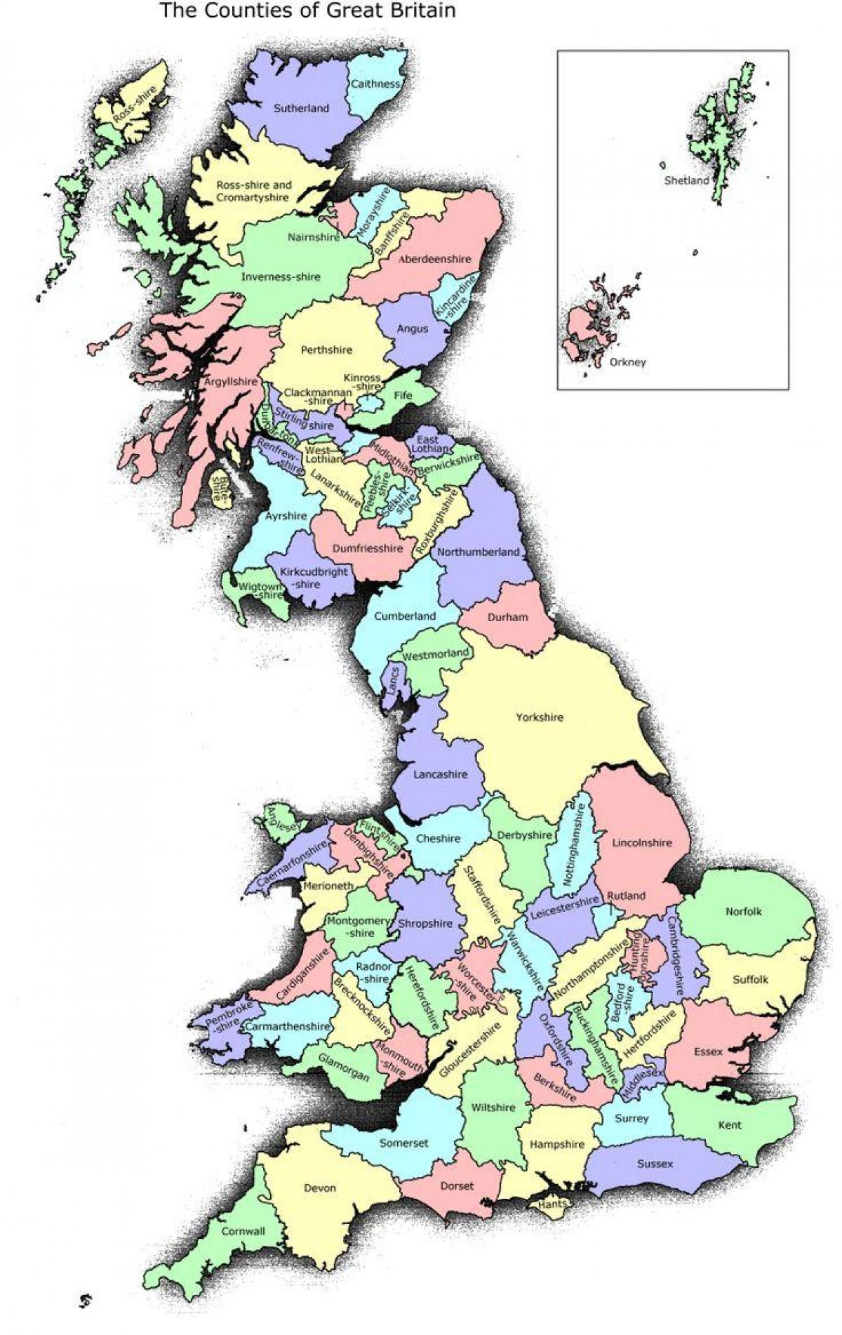 UK Great Britain map
