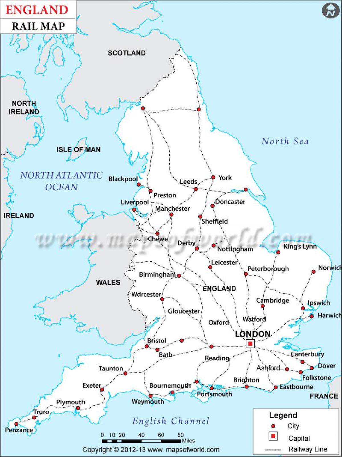 Great Britain train map