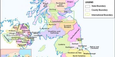 Map of UK west coast