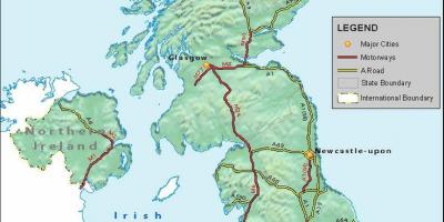 Motorway network map UK