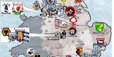 UK football clubs map