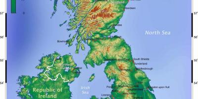 Britain topographic map