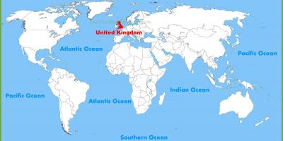 UK in map of world